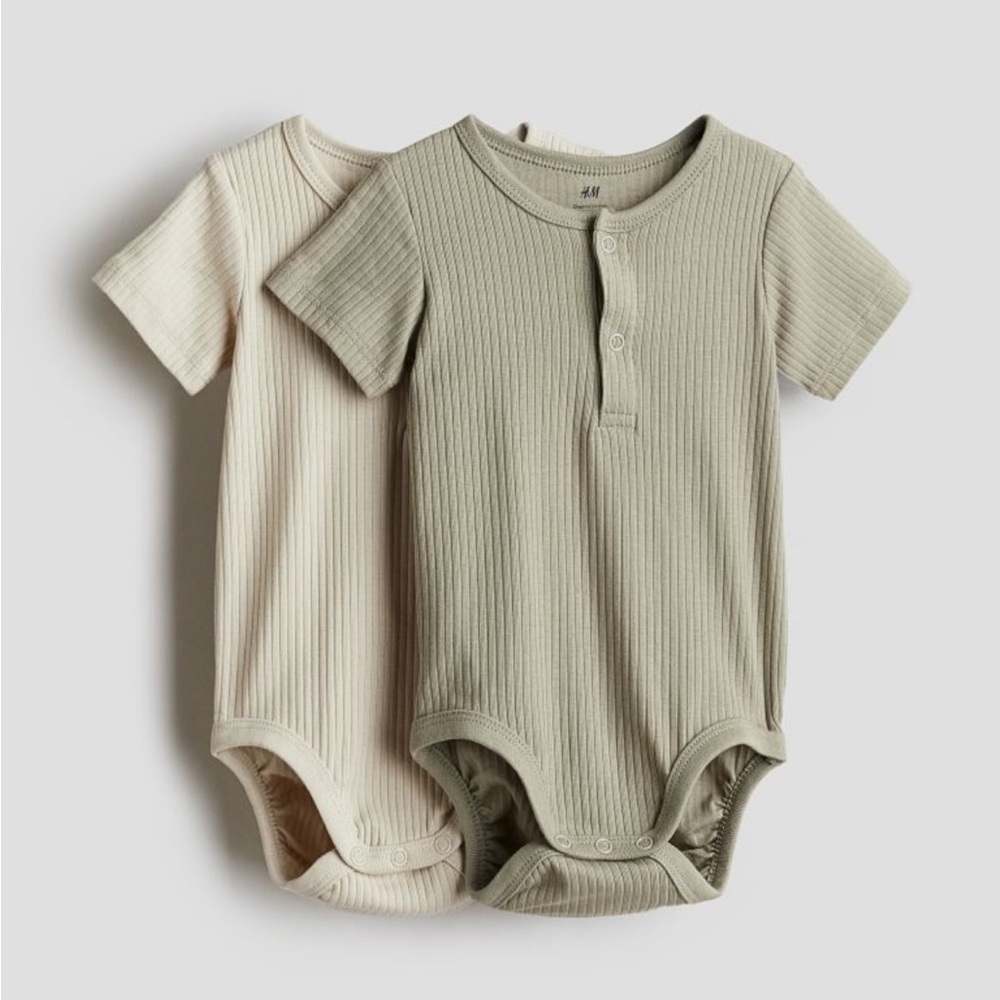 H&M 2-pack Henley Bodysuits